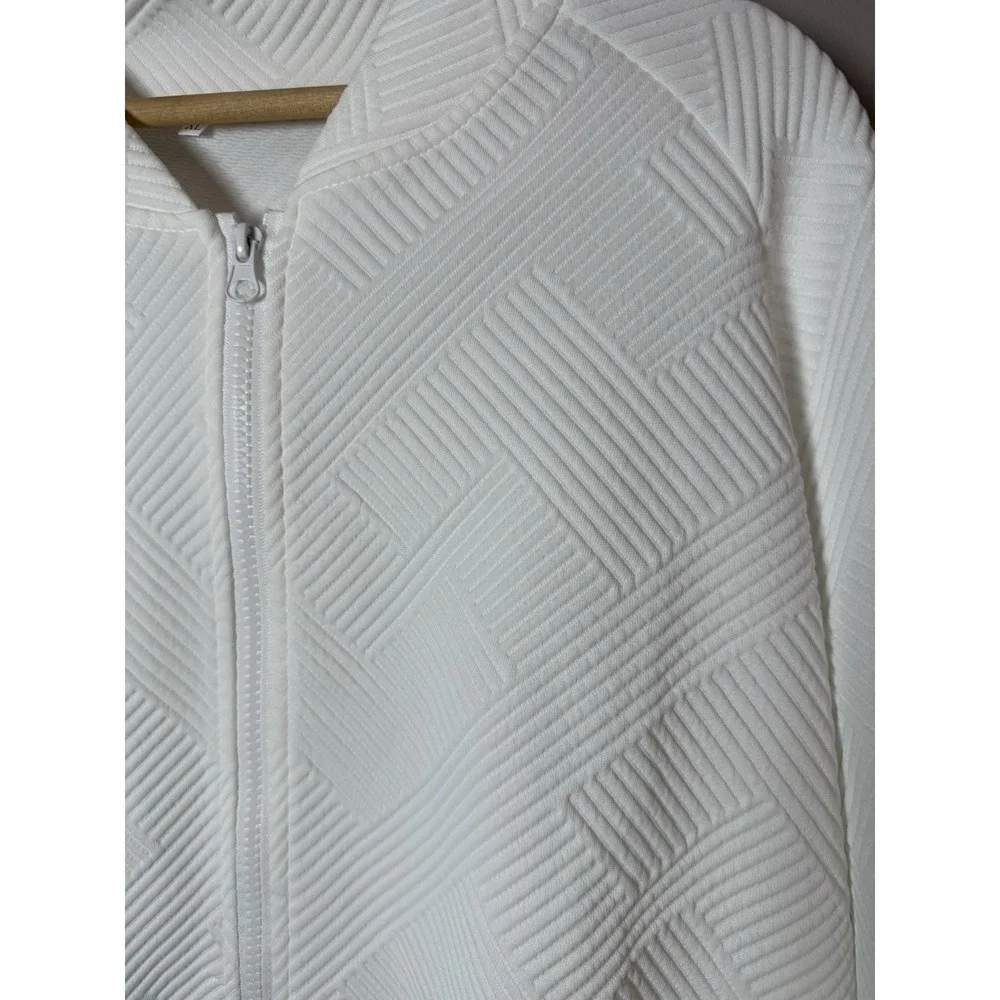 Unbranded Jacket Womens XL‎ White Full Zip Lightweight long sleeve